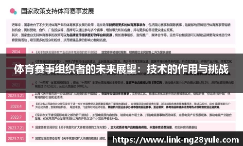 体育赛事组织者的未来展望：技术的作用与挑战